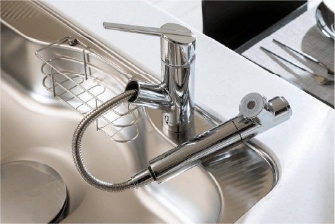 浄水器一体型シャワー水栓