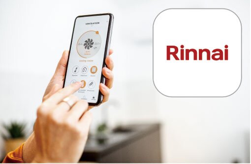 スマートフォンでリモコンを操作できる「リンナイアプリ」