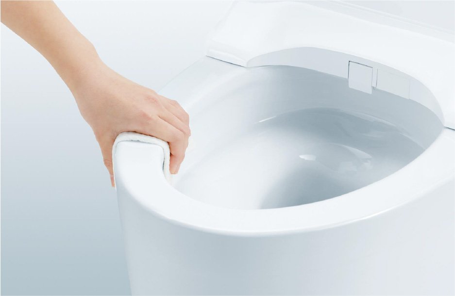 フチがない便器でお掃除ラクラク