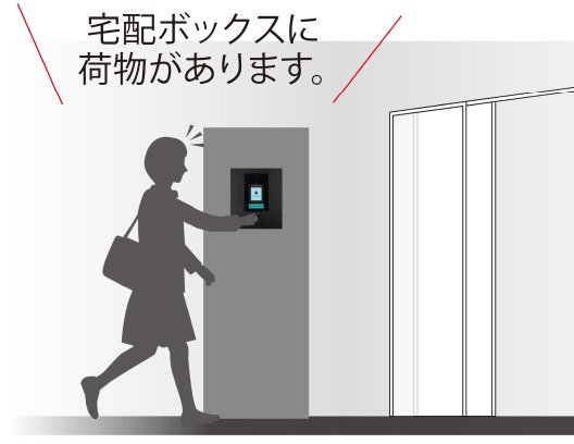 非接触キー連動で宅配着荷をお知らせ
