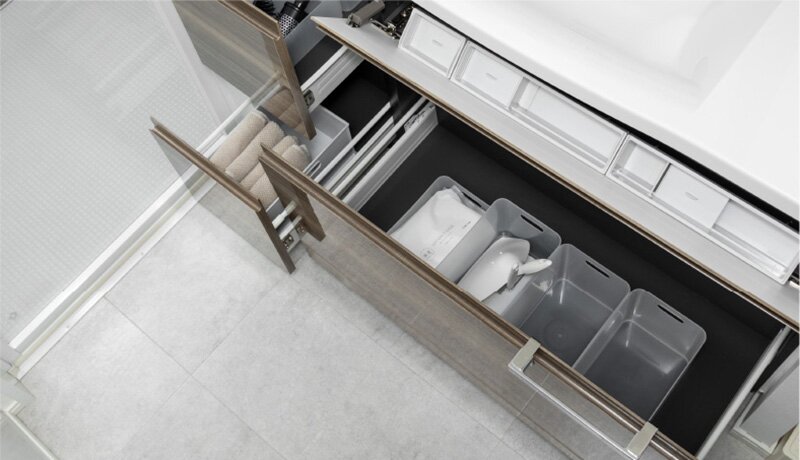 スライド収納・小物ポケット