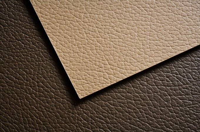 レザー仕上げの重厚なリビングドア
（Premium Plan）