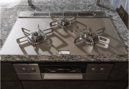 ガラストップ温調機能付セーフティコンロ