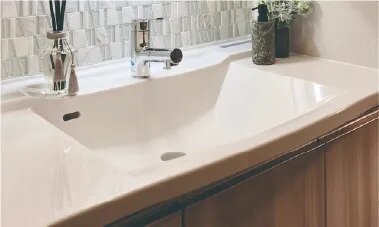 ボウル一体型洗面カウンター