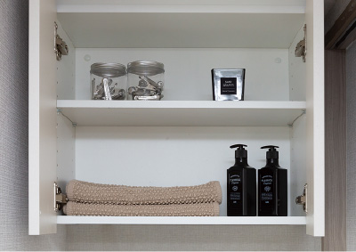 洗濯機置場上部吊戸棚