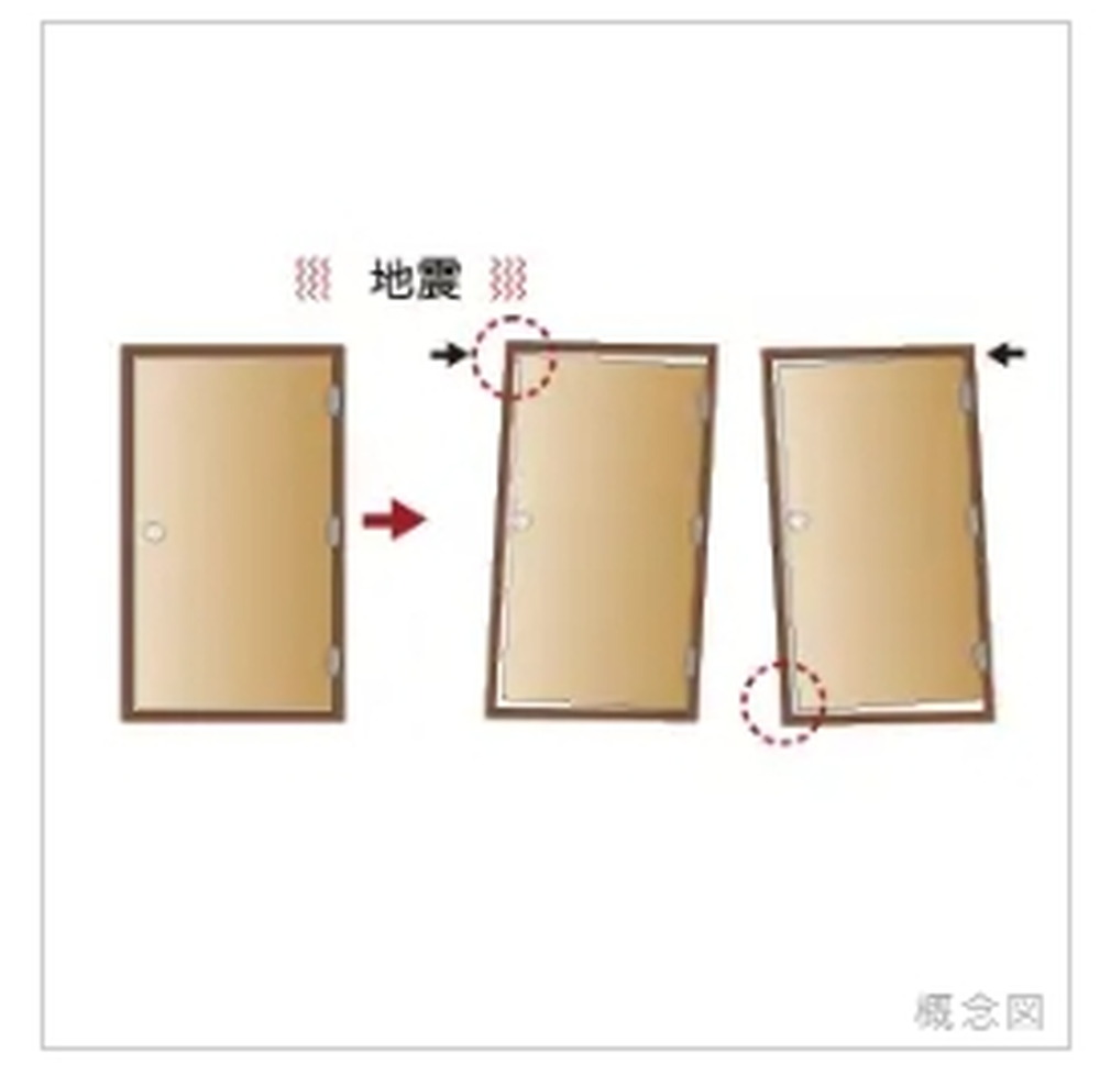 耐震枠の玄関ドア