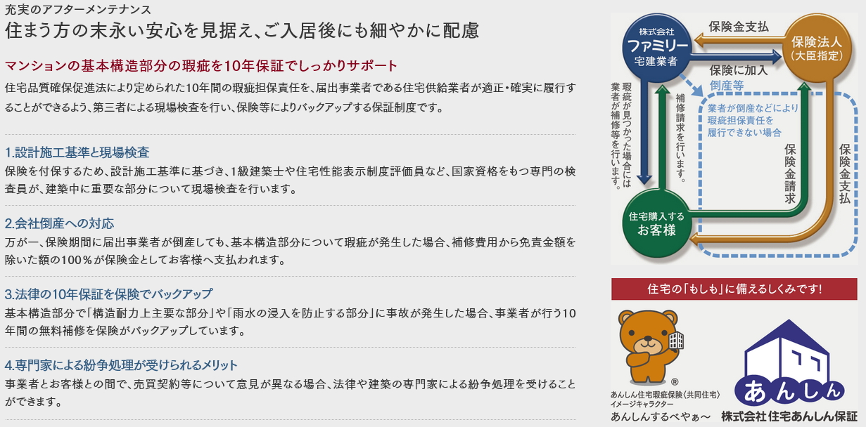 充実のアフターメンテナンス