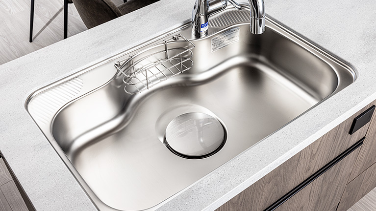 静音シンク（水切りプレート付き）