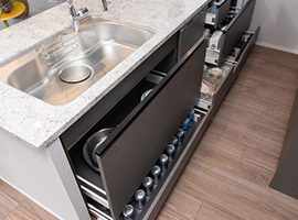 スライドキャビネット（巾木収納）