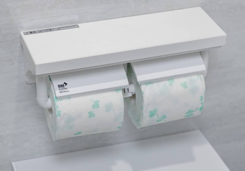 棚付二連ペーパーホルダー