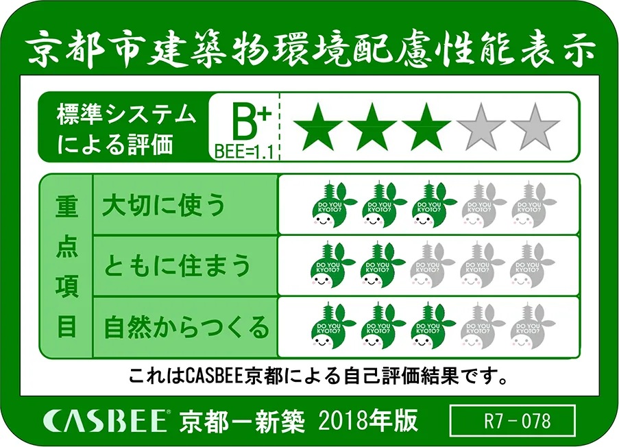 京都市建築物環境配慮性能表示