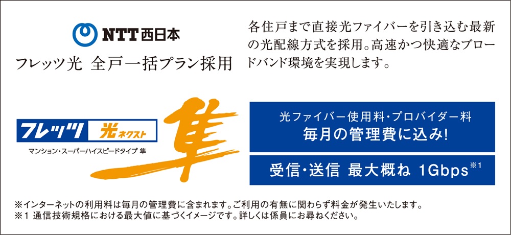 フレッツ光 全戸一括プラン採用