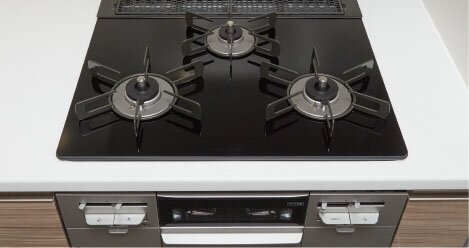 ガラストップガスコンロ