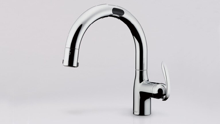 タッチレスグースネック混合水栓