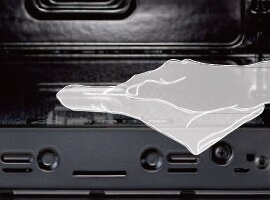 すっきり庫内で焼き網なしおそうじラクラク