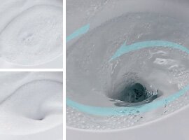 二つの泡　スパイラル水流