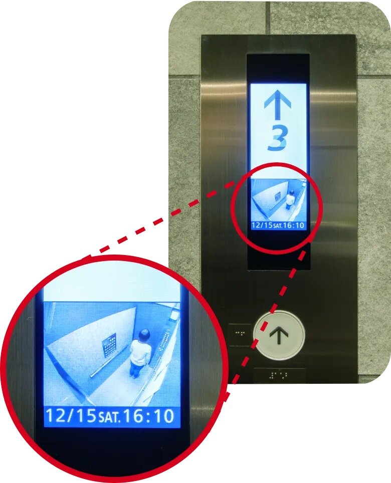 防犯モニターなどのエレベーター防犯対策