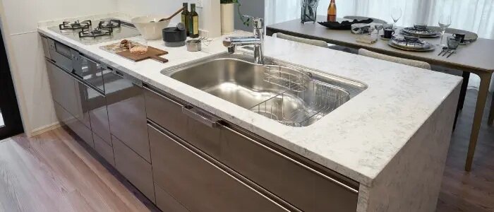 キッチン天板一体型
フラットカウンター