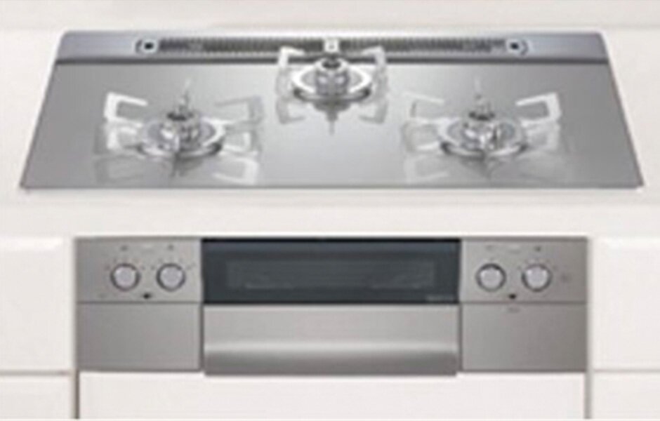 幅750mmのワイドなガラストップコンロ
※Dタイプは幅600mmとなります。