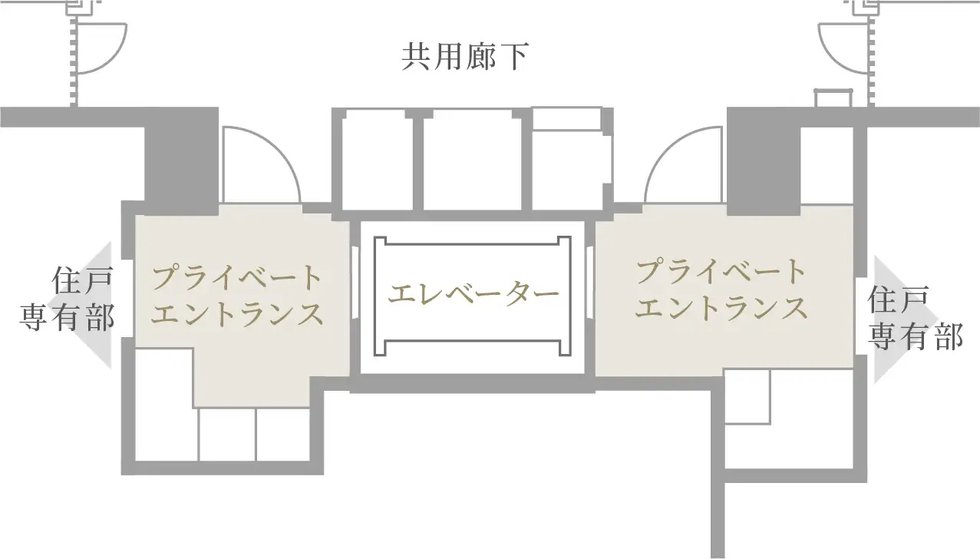 PRIVATE ENTRANCE
一部住戸には1住戸専用のプライベートエントランスを採用。