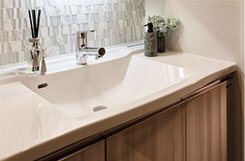 ボウル一体型洗面カウンター