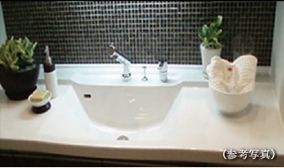 ボウル一体型洗面カウンター