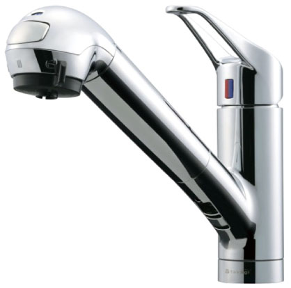 蛇口一体型浄水器シングルレバー混合水栓(ワンホール型)
