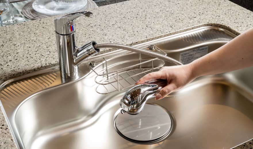 浄水器一体型ハンドシャワーエコ水栓