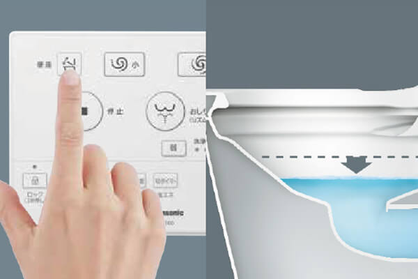 水位も調節可能