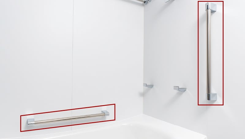 バスルームに手すりを設置〈バスルーム〉