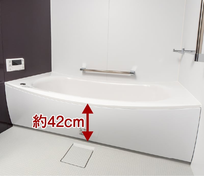 出入りがしやすいユニットバス