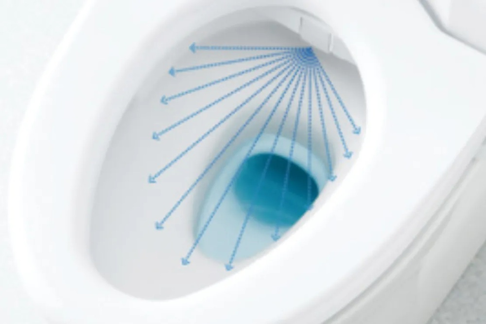 水のクッションで 便器を 汚れから守る プレミスト