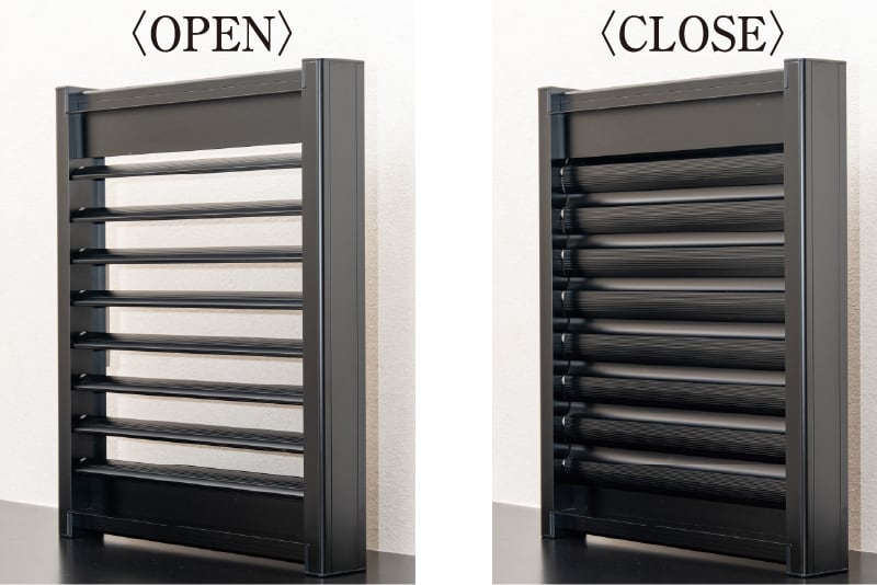 可動ルーバー面格子