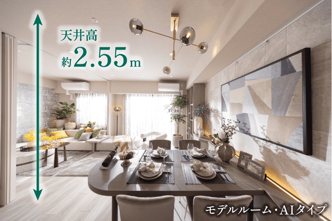 天井高 約2.55m