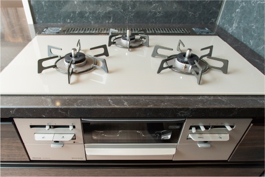 3口ガラストップコンロ