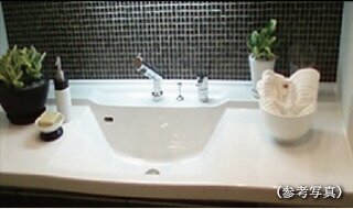 ボウル一体型洗面カウンター