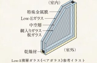 Low-E複層ガラス（ペアガラス）