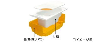 保温材で、長時間保温を実現高断熱浴槽