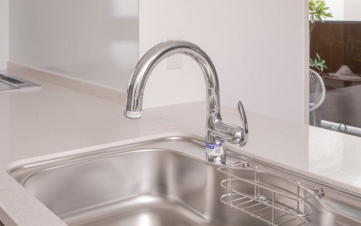 スタイリッシュなグースデザインの浄水器一体型シャワー水栓