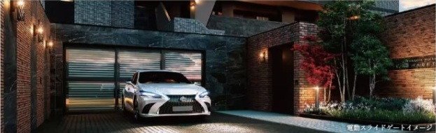 駐車場出入口に
「電動スライドゲート」を設置