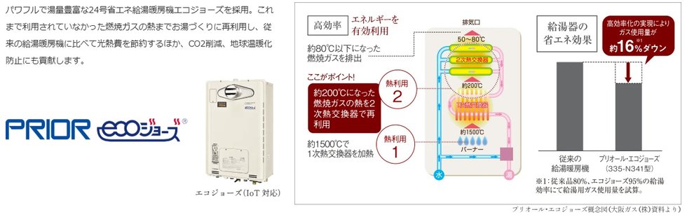 24号省エネ給湯暖房機エコジョーズ