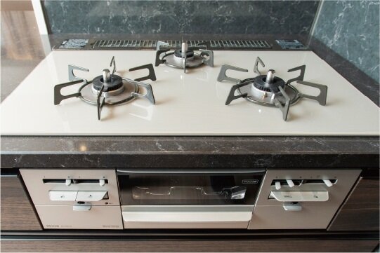 3口ガラストップコンロ