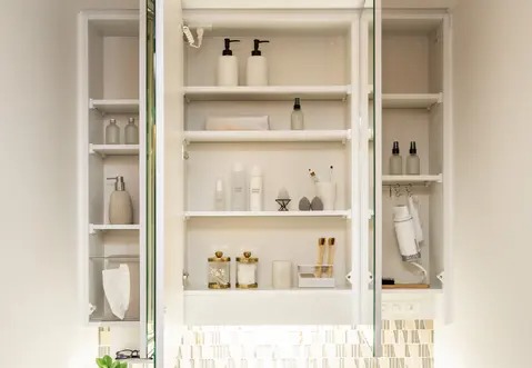 収納付三面鏡※くもり止めヒーター付