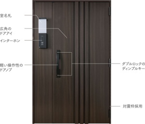 多機能で心強い集中型玄関ドアユニット
