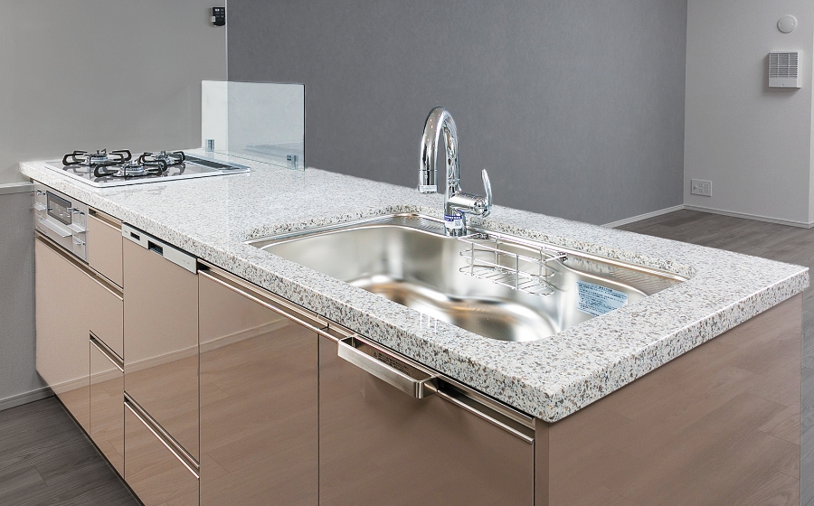 天板一体型フラットカウンター