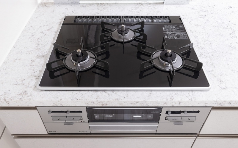 3口パールクリスタルトップコンロ