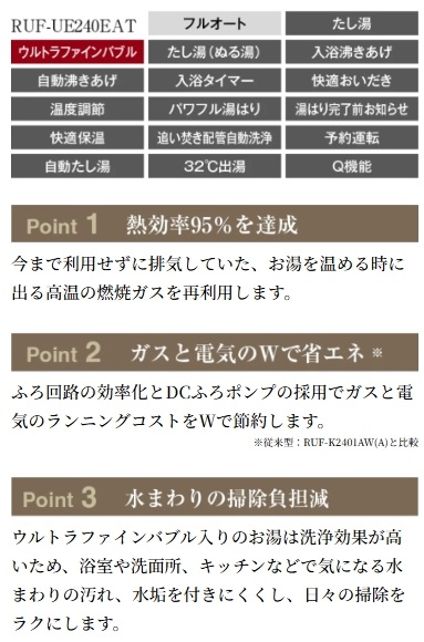 ウルトラファインバブル給湯器採用