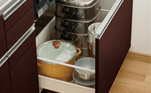 ソフトクローズスライド収納