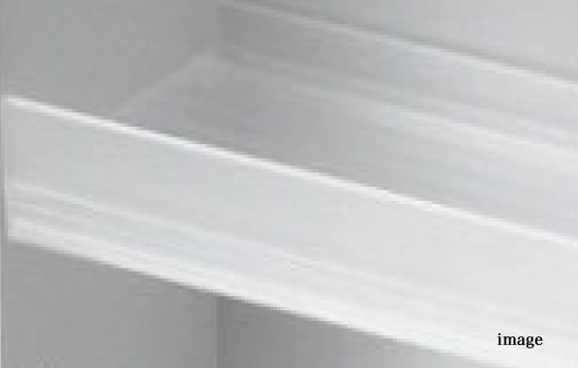 透明感のある樹脂製棚