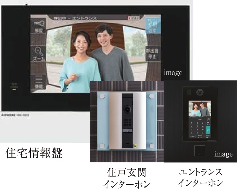 エントランスと住戸玄関にもカメラ付インターホンを設置 dearis